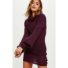 Robe-pull à manches ballon, 100 % coton