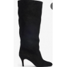 Bottes stretch en textile d'aspect daim