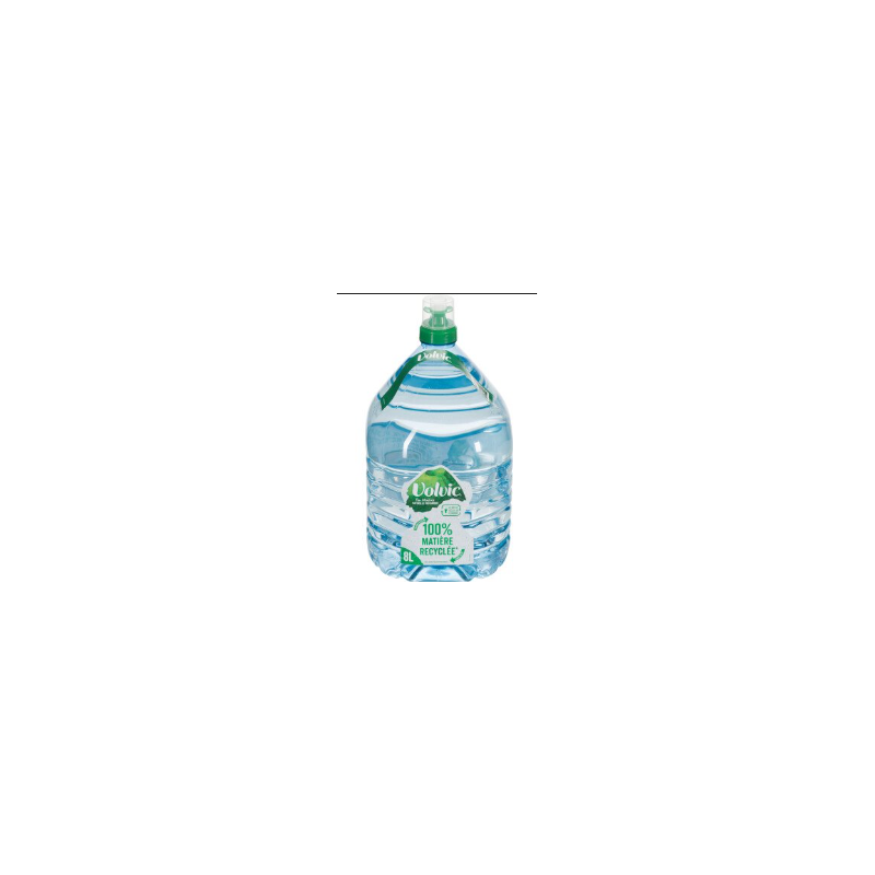 bonbonne d'eau volvic 8l avec un système de fontaine